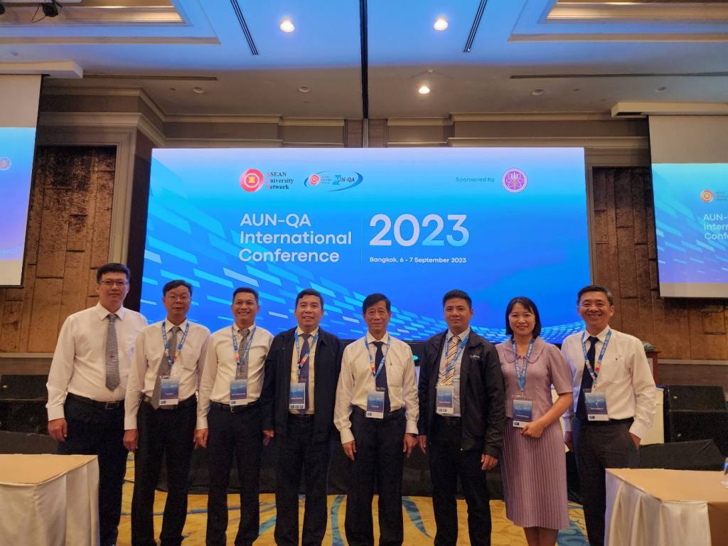 Delegates from Industrial University of Ho Chi Minh City attended AUN-QA 2023 international conference in Bangkok, Thailand
