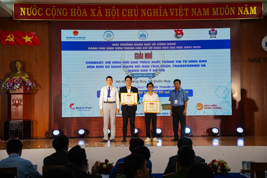 Sinh viên IUH đạt giải Nhì Giải thưởng Khoa học và Công nghệ sinh viên năm 2025
