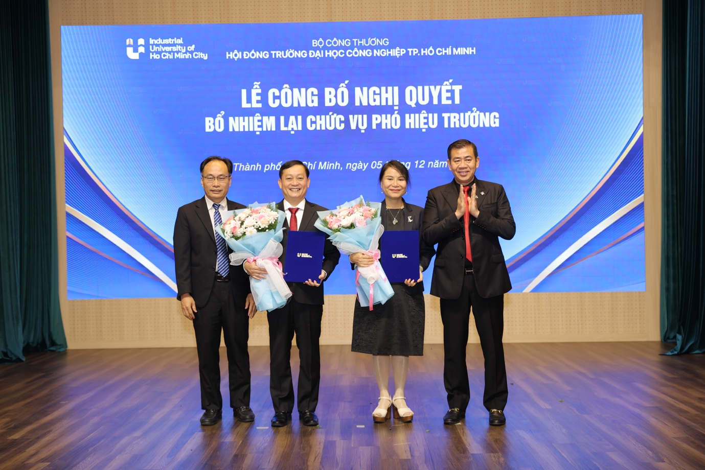 IUH công bố Nghị quyết bổ nhiệm lại 02 Phó Hiệu trưởng