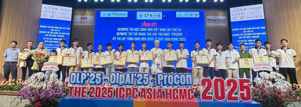 IUH lập dấu ấn tại Olympic Tin học Sinh viên Việt Nam 2025: 100% thí sinh đều đoạt giải