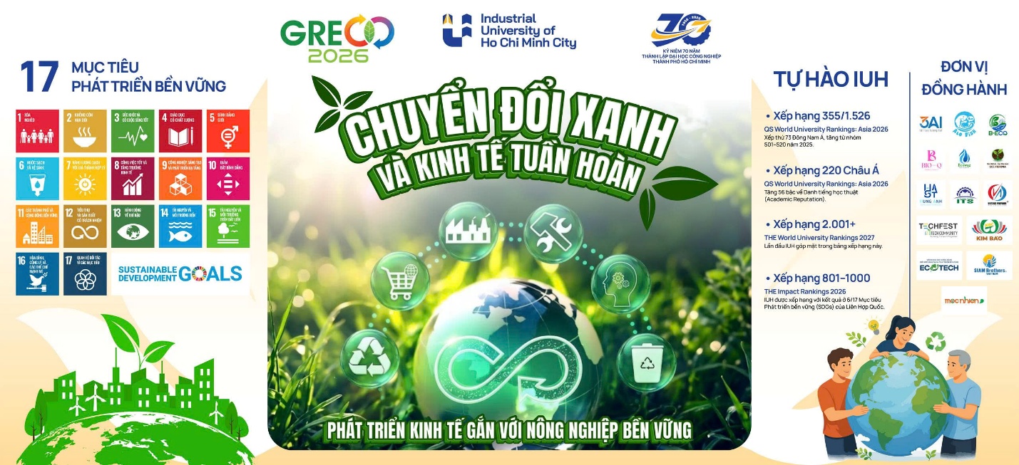 IUH mang giải pháp chuyển đổi xanh đến Diễn đàn Kinh tế Mùa thu 2026