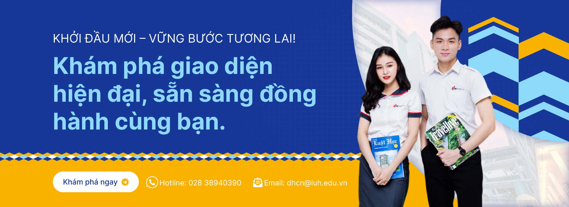 Trải nghiệm phiên bản website IUH mới